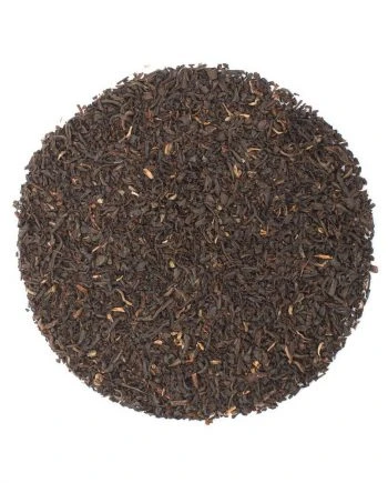 assam-loose-leaf-tea Assam loose leaf tea leaves in a cirlce.