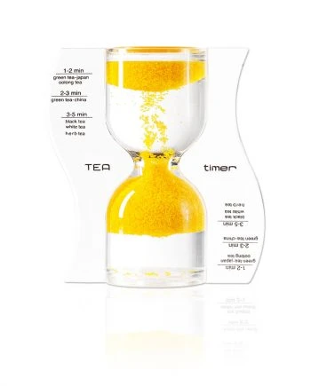 yellow tea timer available in tea accessories range